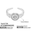 Wholesale Women's Light Luxury Geometric Stainless Steel 18K Gold Plated Ring Set Fashionable Jewelry Accessories