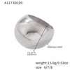 Wholesale Women's Light Luxury Geometric Stainless Steel 18K Gold Plated Ring