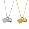 Wholesale Women's Light Luxury Geometric Stainless Steel 18K Goldplated Pendant Necklace