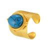 Wholesale Women's Light Luxury Geometric 316L Stainless Steel 18K Real Gold Plated Open Ring