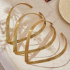 Wholesale Women's Light Luxury Geometric Stainless Steel Necklace With 18K Gold Electroplating