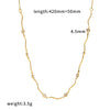 Wholesale Women's Light Luxury Geometric Stainless Steel Necklace With Rhinestone Pendant And Irregular Chain Pvd Furnace Vacuum Real Gold Plated