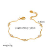 Wholesale Women's Light Luxury Geometric Stainless Steel Necklace With Rhinestone Pendant And Irregular Chain Pvd Furnace Vacuum Real Gold Plated