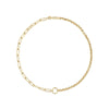 Wholesale Women's Light Luxury Geometric Stainless Steel Necklace With Vacuum Plating In Furnace And Round Spring Buckle