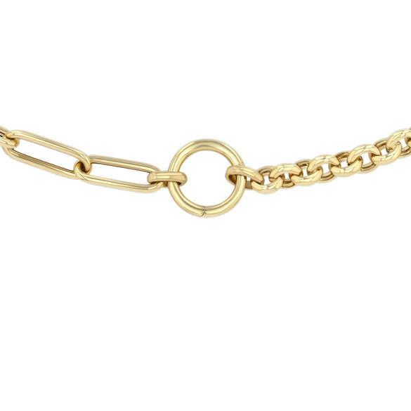 Wholesale Women's Light Luxury Geometric Stainless Steel Necklace With Vacuum Plating In Furnace And Round Spring Buckle