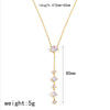 Wholesale Women's Light Luxury Geometric Stainless Steel Necklace With Vacuum Real Gold Plating In Pvd Furnace Oshaped Chain