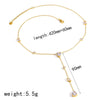 Wholesale Women's Light Luxury Geometric Stainless Steel Necklace With Vacuum Real Gold Plating In Pvd Furnace Oshaped Chain