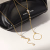 Wholesale Women's Light Luxury Geometric Stainless Steel Oshaped Chain Necklace And Bracelet Set With Pvd Furnace Vacuum Real Gold Plating