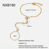 Wholesale Women's Light Luxury Geometric Stainless Steel Oshaped Chain Necklace And Bracelet Set With Pvd Furnace Vacuum Real Gold Plating