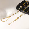 Wholesale Women's Light Luxury Geometric Stainless Steel Oshaped Chain Necklace And Bracelet Set With Pvd Furnace Vacuum Real Gold Plating