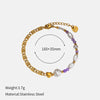 Wholesale Women's Light Luxury Geometric Stainless Steel Pearl Necklace With Polished Plating