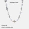 Wholesale Women's Light Luxury Geometric Stainless Steel Pearl Necklace With Polished Plating