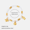 Wholesale Women's Light Luxury Geometric Stainless Steel Pearl Necklace With Polished Plating