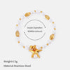 Wholesale Women's Light Luxury Geometric Stainless Steel Pearl Necklace With Polished Plating