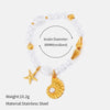 Wholesale Women's Light Luxury Geometric Stainless Steel Pearl Necklace With Polished Plating