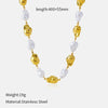 Wholesale Women's Light Luxury Geometric Stainless Steel Pearl Necklace With Polished Plating