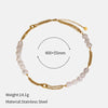 Wholesale Women's Light Luxury Geometric Stainless Steel Pearl Necklace With Polished Plating