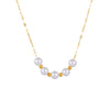 Wholesale Women's Light Luxury Geometric Stainless Steel Pearl Pendant Necklace With Electroplating And Paperclip Chain