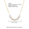 Wholesale Women's Light Luxury Geometric Stainless Steel Pearl Pendant Necklace With Electroplating And Paperclip Chain