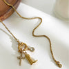 Wholesale Women's Light Luxury Geometric Stainless Steel Polished Plating Cross Boot Pendant Necklace