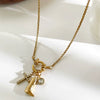 Wholesale Women's Light Luxury Geometric Stainless Steel Polished Plating Cross Boot Pendant Necklace