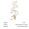 Wholesale Women's Light Luxury Geometric Stainless Steel Polished Plating Cross Boot Pendant Necklace