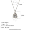 Wholesale Women's Light Luxury Geometric Stainless Steel Pvd Furnace Vacuum Real Gold Plated Pendant Necklace