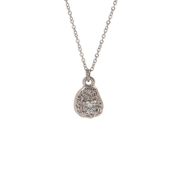 Wholesale Women's Light Luxury Geometric Stainless Steel Pvd Furnace Vacuum Real Gold Plated Pendant Necklace