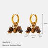Wholesale Women's Light Luxury Geometric Stainless Steel Real Gold Plated Earrings