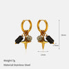 Wholesale Women's Light Luxury Geometric Stainless Steel Real Gold Plated Earrings