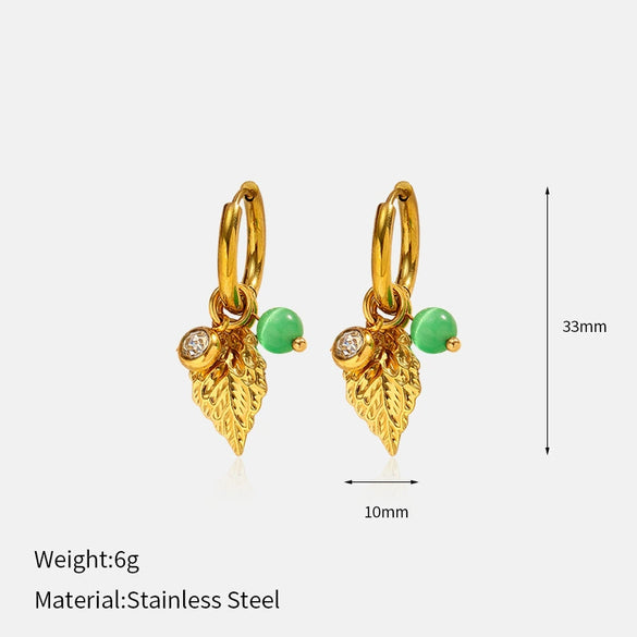 Wholesale Women's Light Luxury Geometric Stainless Steel Real Gold Plated Earrings
