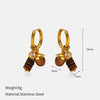 Wholesale Women's Light Luxury Geometric Stainless Steel Real Gold Plated Earrings