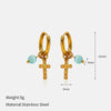 Wholesale Women's Light Luxury Geometric Stainless Steel Real Gold Plated Earrings