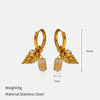 Wholesale Women's Light Luxury Geometric Stainless Steel Real Gold Plated Earrings