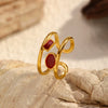 Wholesale Women's Light Luxury Geometric Stainless Steel Titanium Steel Polished Electroplated Open Ring Jewelry