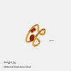 Wholesale Women's Light Luxury Geometric Stainless Steel Titanium Steel Polished Electroplated Open Ring Jewelry