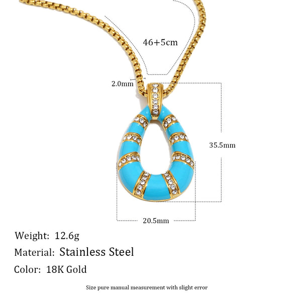 Wholesale Women's Light Luxury Geometric Stainless Steel Vacuum Plated Pendant Necklace