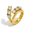 Wholesale Women's Light Luxury Geometric Stainless Steel Vacuum Plated Ring Jewelry