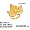 Wholesale Women's Light Luxury Geometric Stainless Steel Vintage Floral Maple Leaf Ring Set 18K Gold Plated