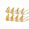 Wholesale Women's Light Luxury Geometric Stainless Steel Zircon Earrings With Electroplating