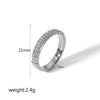 Wholesale Women's Light Luxury Geometric Stainless Steel Zircon Ring Jewelry With Electroplating Design