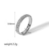 Wholesale Women's Light Luxury Geometric Stainless Steel Zircon Ring Jewelry With Electroplating Design