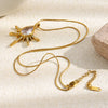 Wholesale Women's Light Luxury Geometric Star Shape Stainless Steel Electroplated Pendant Necklace