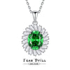 Wholesale Women's Light Luxury Geometric 925 Sterling Silver Emerald Cut Pendant Necklace With Cross Chain