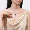 Wholesale Women's Light Luxury Geometric 925 Sterling Silver Emerald Cut Pendant Necklace With Cross Chain
