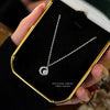 Wholesale Women's Light Luxury Geometric Sterling Silver Micropaved Star Moon Zircon Pendant Necklace With Cross Chain