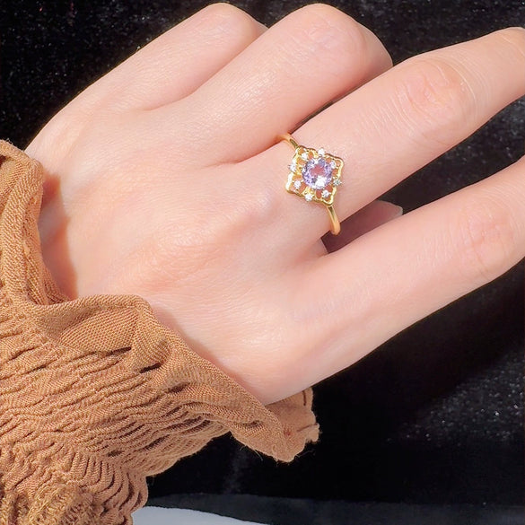 Wholesale Women's Light Luxury Geometric 925 Sterling Silver Ring Set With Gems