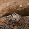Wholesale Women's Light Luxury Geometric 925 Sterling Silver Ring Set With Gems