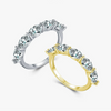 Wholesale Women's Light Luxury Geometric 925 Sterling Silver Ring