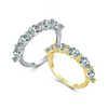 Wholesale Women's Light Luxury Geometric 925 Sterling Silver Ring